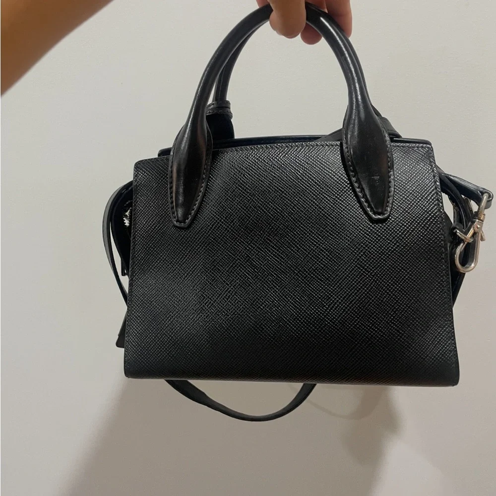 Prada Black Saffiano Mini Satchel with Shoulder Strap - Picture 2 of 3